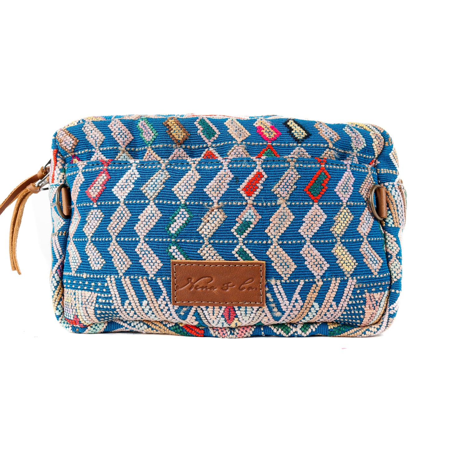 LARGE WANDER CROSSBODY BAG + STRAP SET - OOAK HUIPIL & CORTE - CAFE - NO. 15730