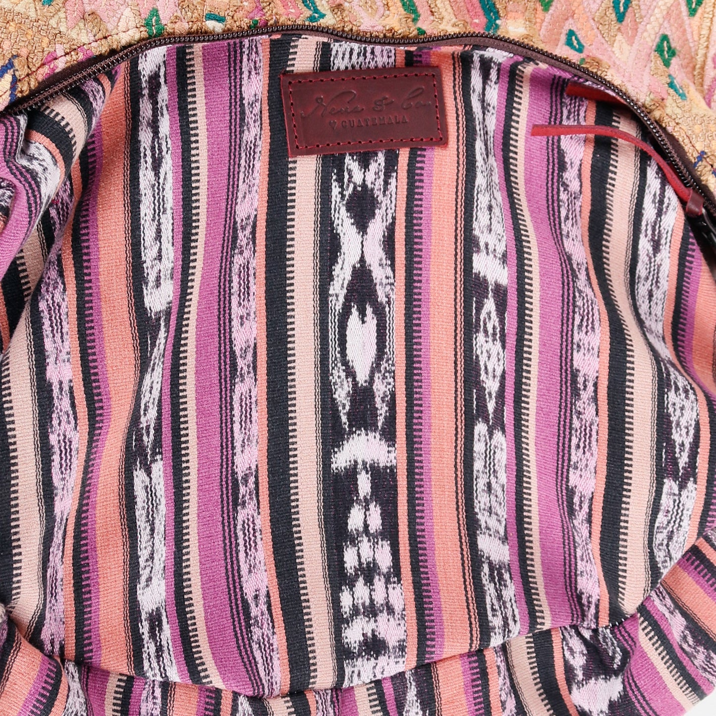 BOHO SADDLE BAG - OOAK HUIPIL - VINO TINTO - NO. 15933