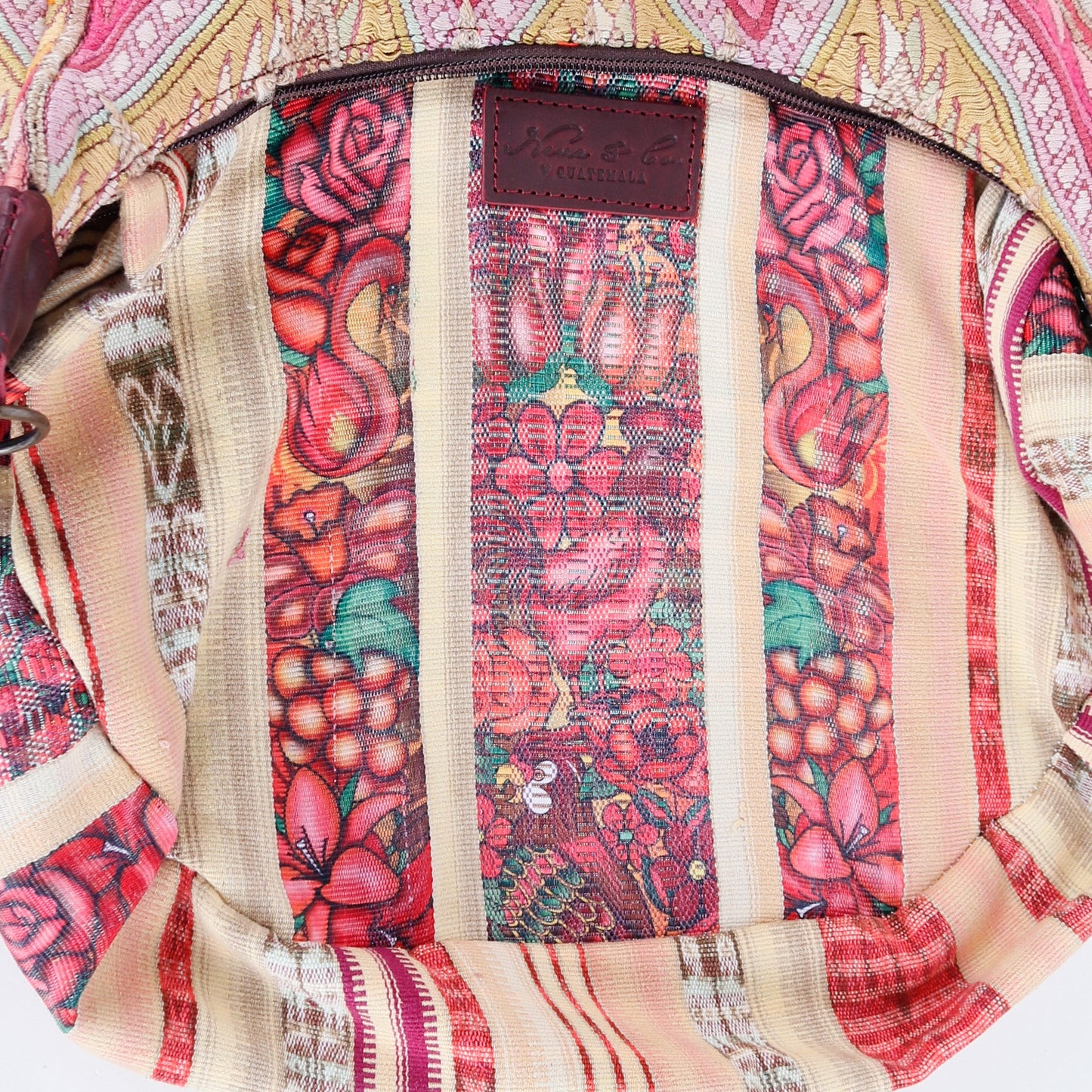 BOHO SADDLE BAG - OOAK HUIPIL - VINO TINTO - NO. 15936