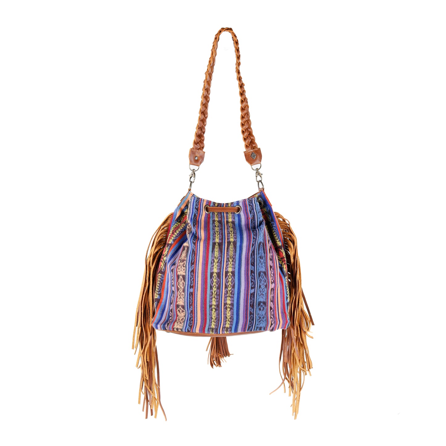 DRAWSTRING BUCKET BAG - BUTTERFLY CORTE - CAFE - NO. 15956