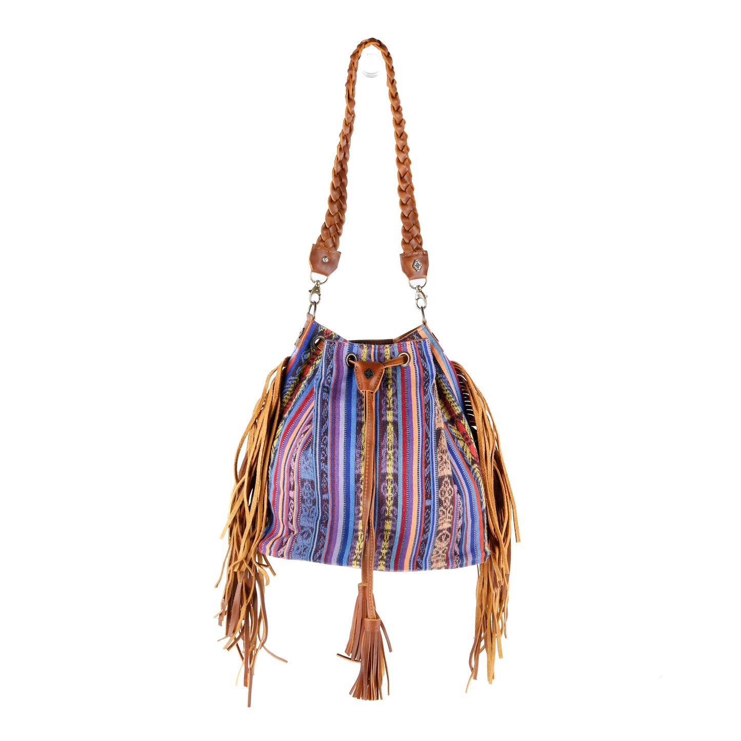 DRAWSTRING BUCKET BAG - BUTTERFLY CORTE - CAFE - NO. 15956