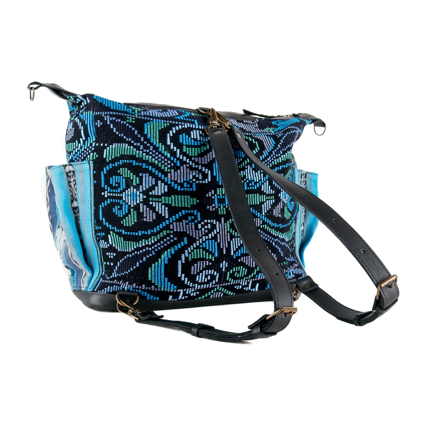 BEATRIZ CDB + DIAMANTE STRAP - OOAK HUIPIL - BLACK - NO. 16013
