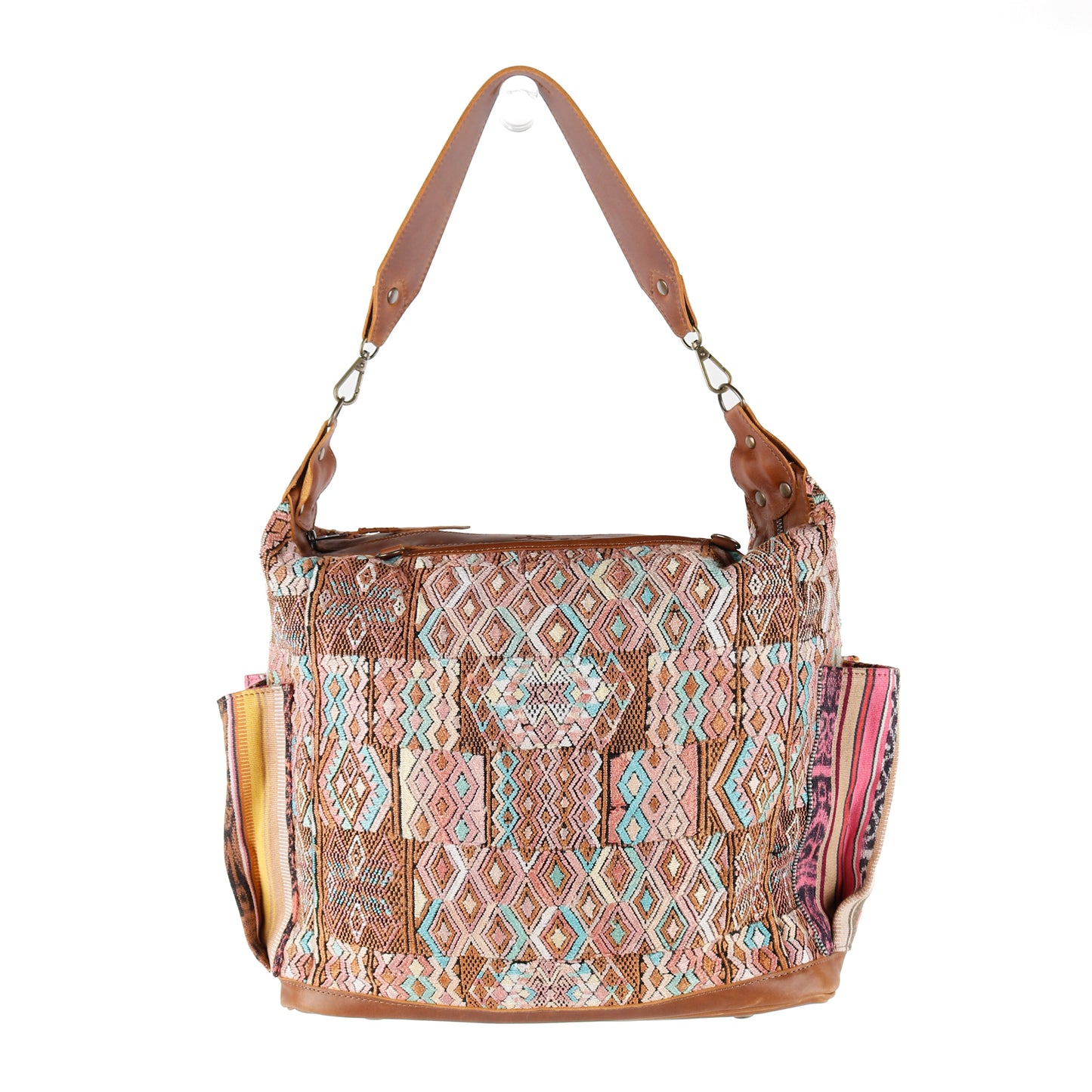 BEATRIZ CDB + DIAMANTE STRAP - OOAK HUIPIL - CAFE - NO. 16018