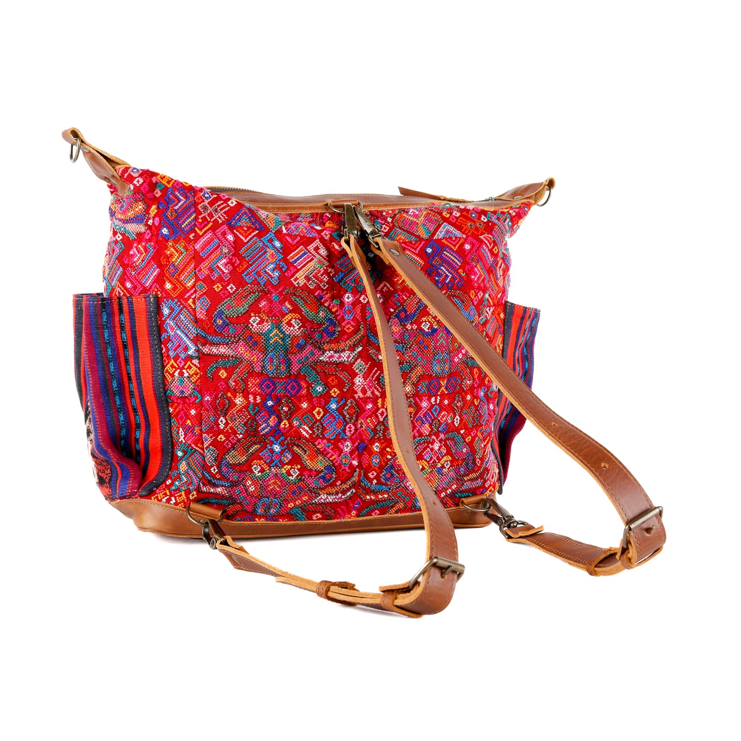 BEATRIZ CDB + DIAMANTE STRAP - OOAK HUIPIL - CAFE - NO. 16019