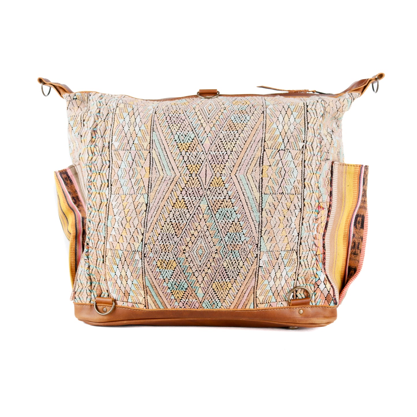 BEATRIZ CDB + DIAMANTE STRAP - OOAK HUIPIL - CAFE - NO. 16020