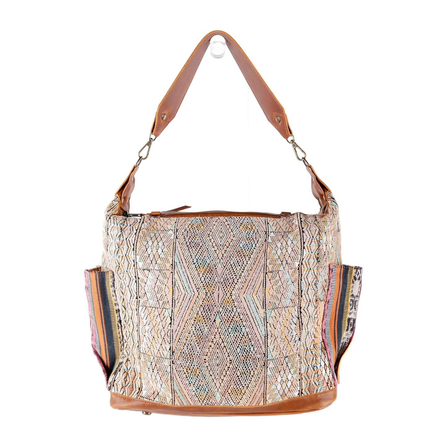 BEATRIZ CDB + DIAMANTE STRAP - OOAK HUIPIL - CAFE - NO. 16020