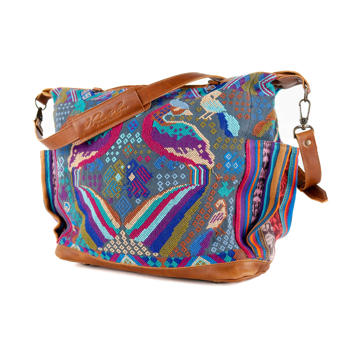BEATRIZ CDB + DIAMANTE STRAP - OOAK HUIPIL - CAFE - NO. 16021