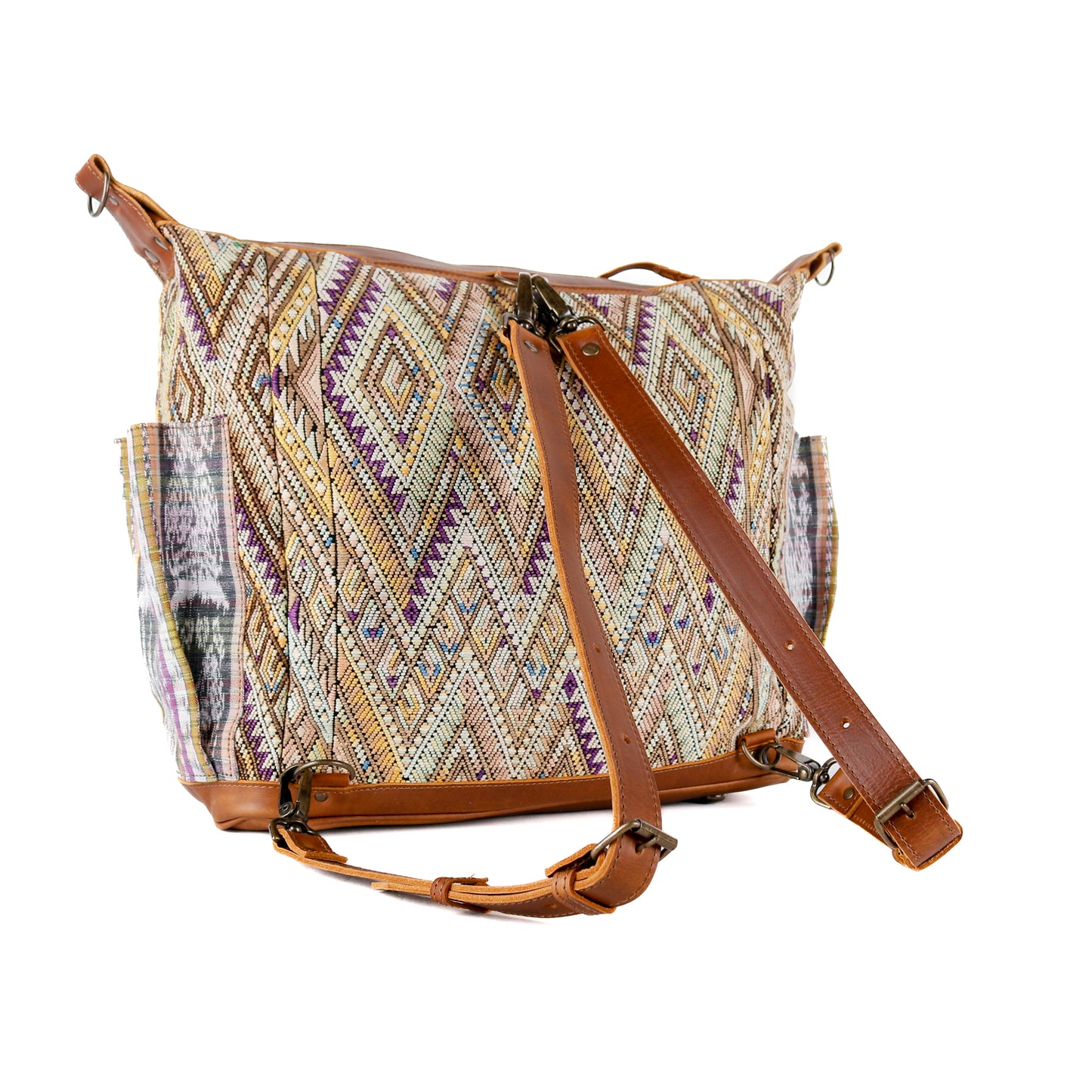 BEATRIZ CDB + DIAMANTE STRAP - OOAK HUIPIL - CAFE - NO. 16022