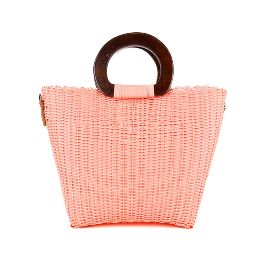 **CLOSEOUT** WOVEN UPCYCLED TOTE WITH HANDLE - NO. 16091