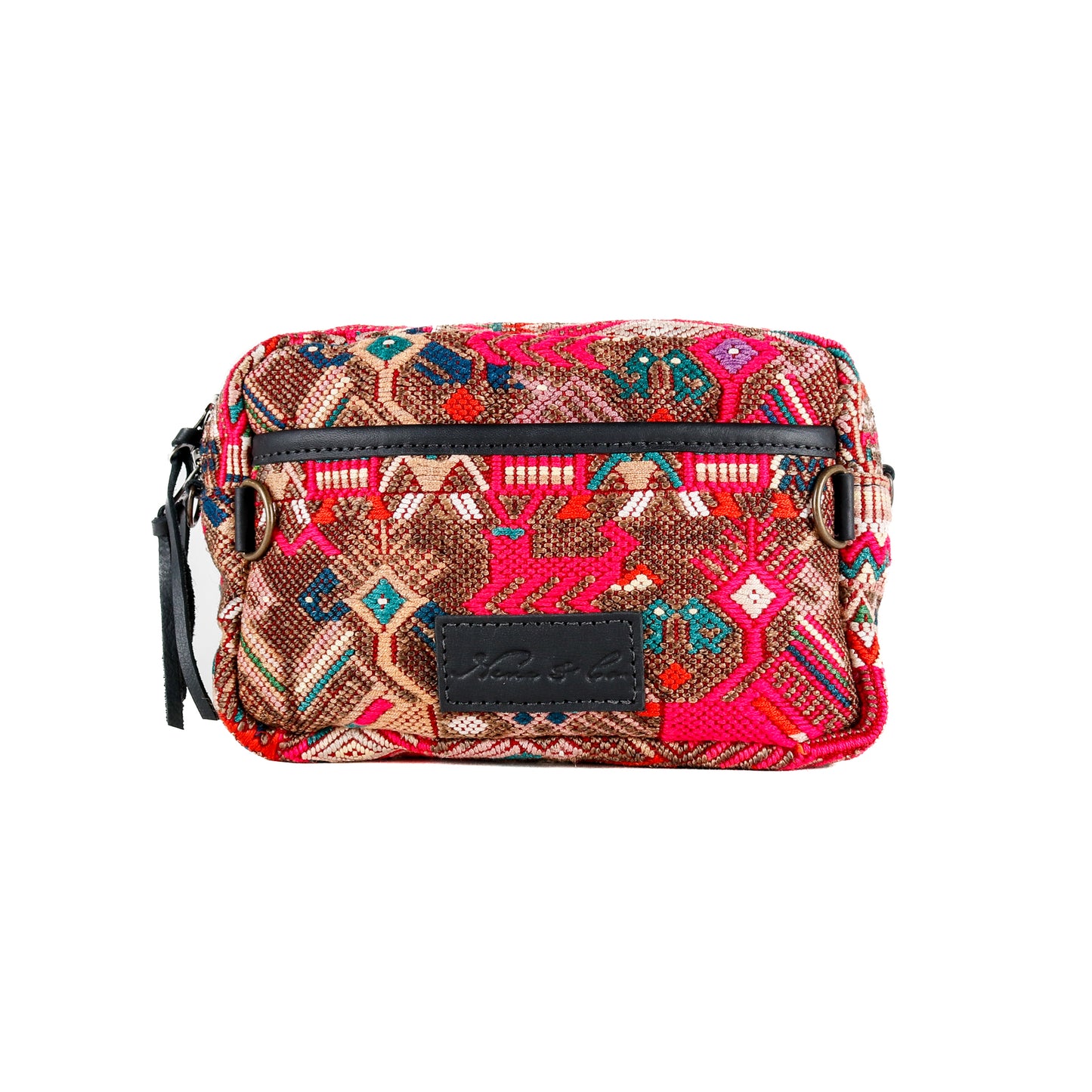 WANDER CROSSBODY BAG + STRAP SET - OOAK HUIPIL & CORTE - BLACK - NO. 16136