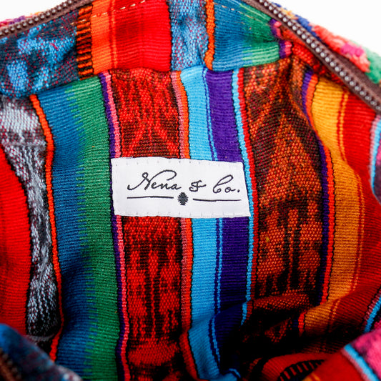 WANDER CROSSBODY BAG + STRAP SET - OOAK HUIPIL & CORTE - CAFE - NO. 16150