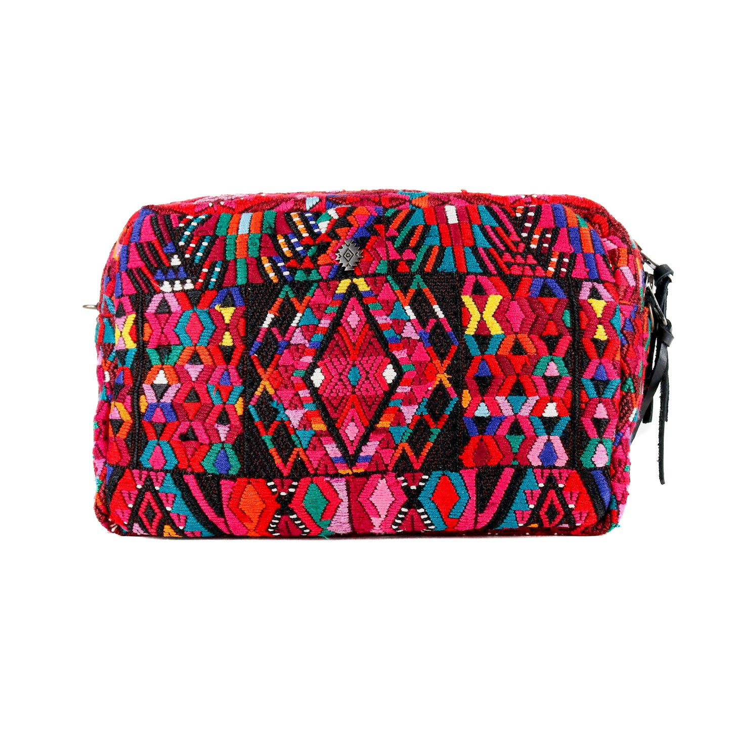 LARGE WANDER BAG + STRAP SET - OOAK HUIPIL & CORTE - BLACK - NO.16154