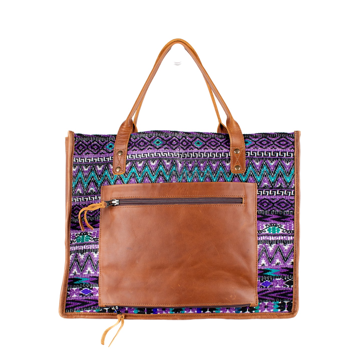PERFECT TRAVEL TOTE - OOAK HUIPIL - CAFE - NO. 16388