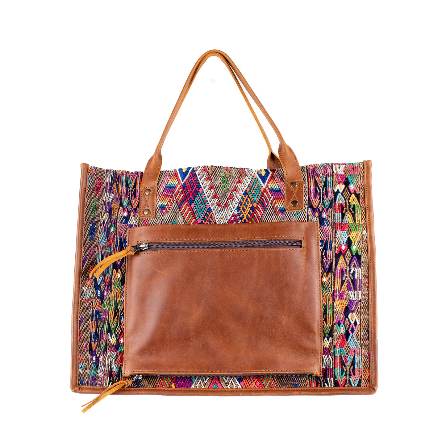 PERFECT TRAVEL TOTE - OOAK HUIPIL - CAFE - NO. 16389