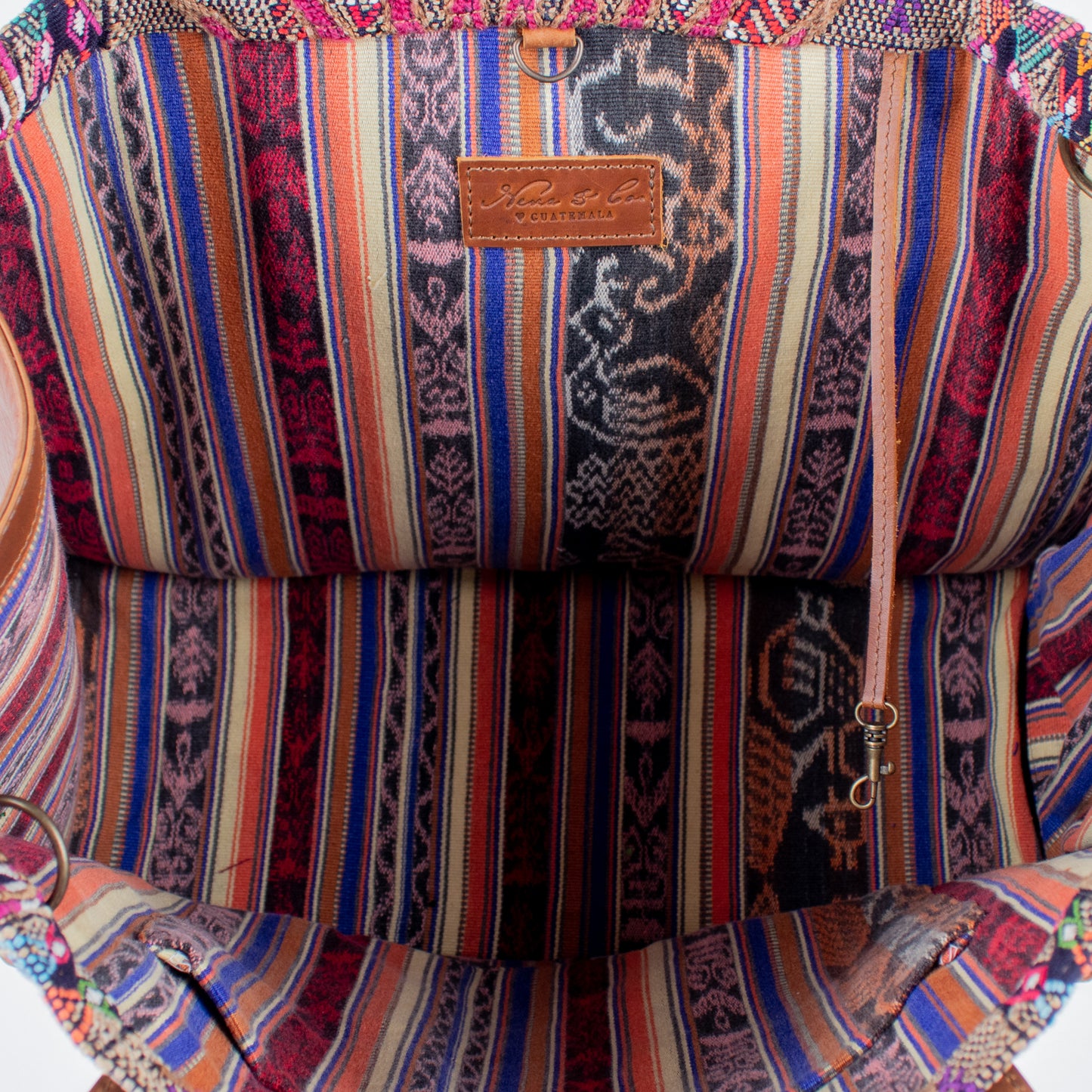 PERFECT TRAVEL TOTE - OOAK HUIPIL - CAFE - NO. 16389