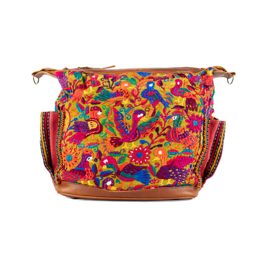 BEATRIZ MCDB + DIAMANTE STRAP - OOAK HUIPIL - CAFE - NO. 16412