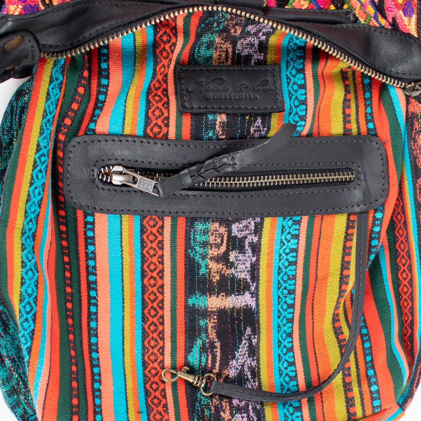 BEATRIZ MINI CDB WITH FRINGE - OOAK HUIPIL - BLACK - NO. 16511