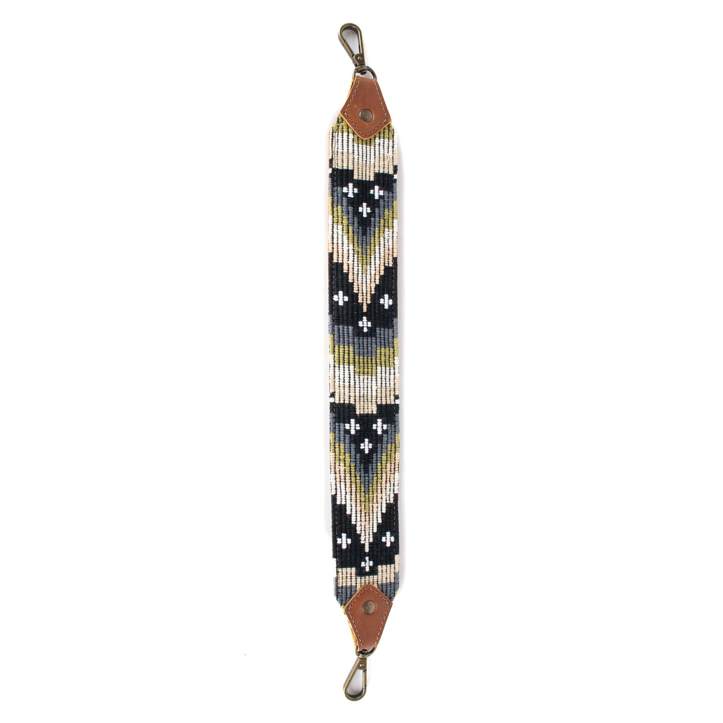 DIAMANTE SHOULDER STRAP - H&S MOONS - CAFE - NO. 16625