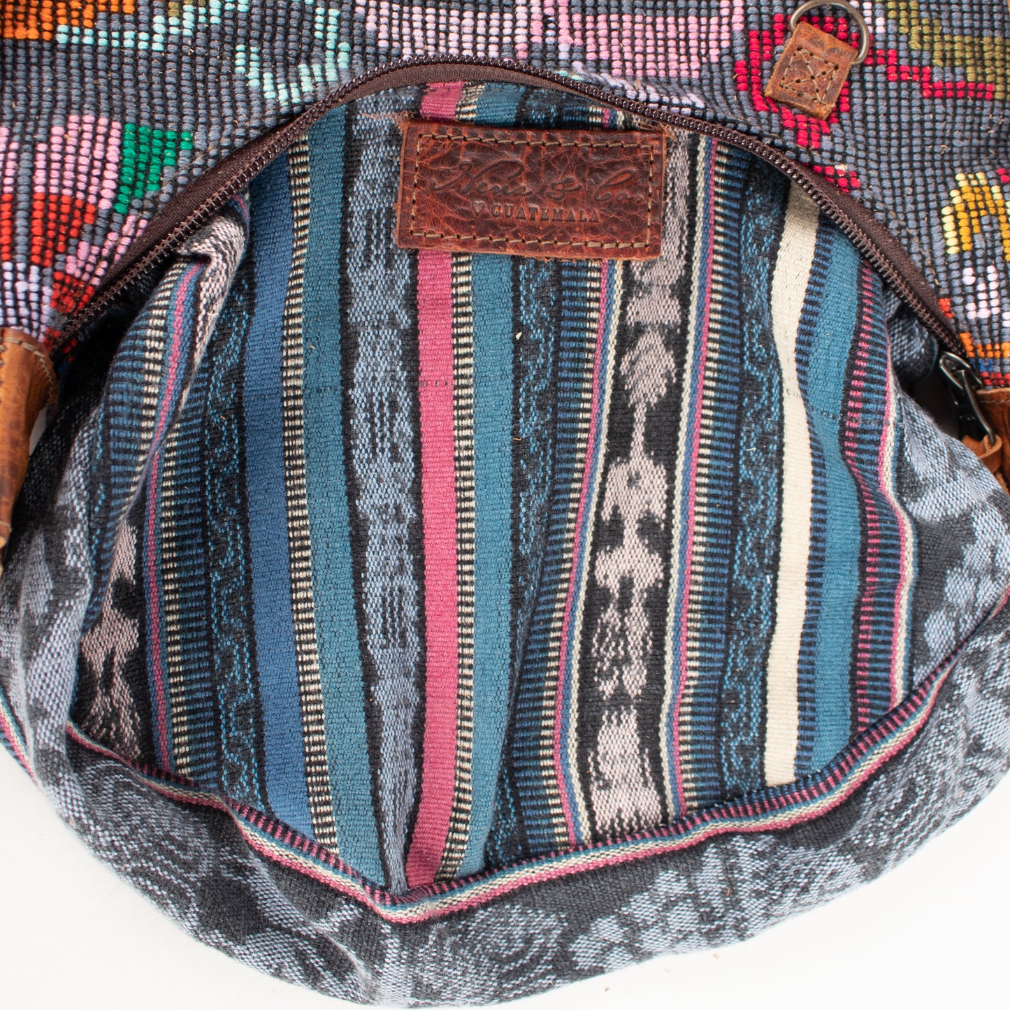 BOHO FRINGE SADDLE BAG - OOAK HUIPIL - HONEY - NO. 16633