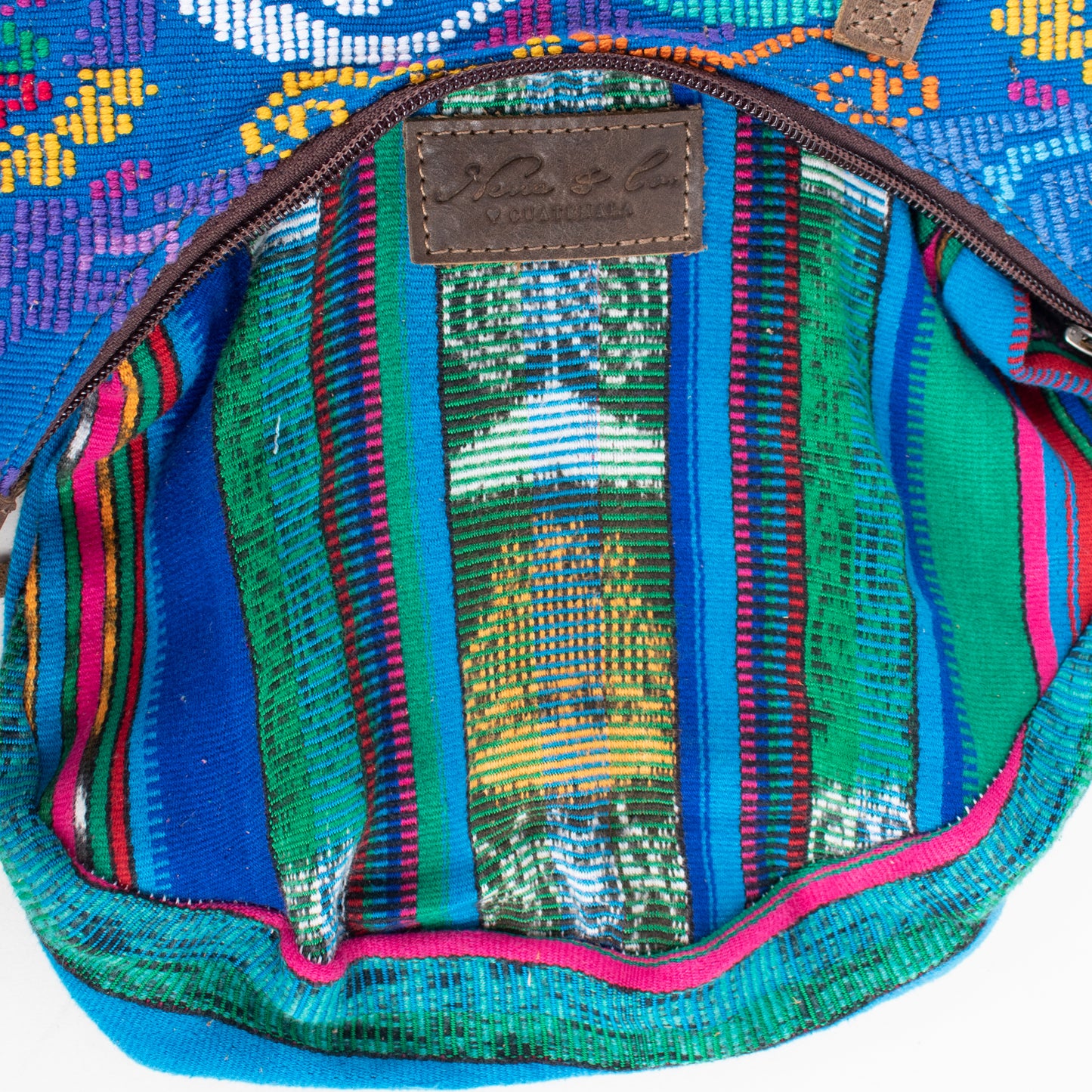 BOHO FRINGE SADDLE BAG - OOAK HUIPIL - FOSSIL - NO. 16635