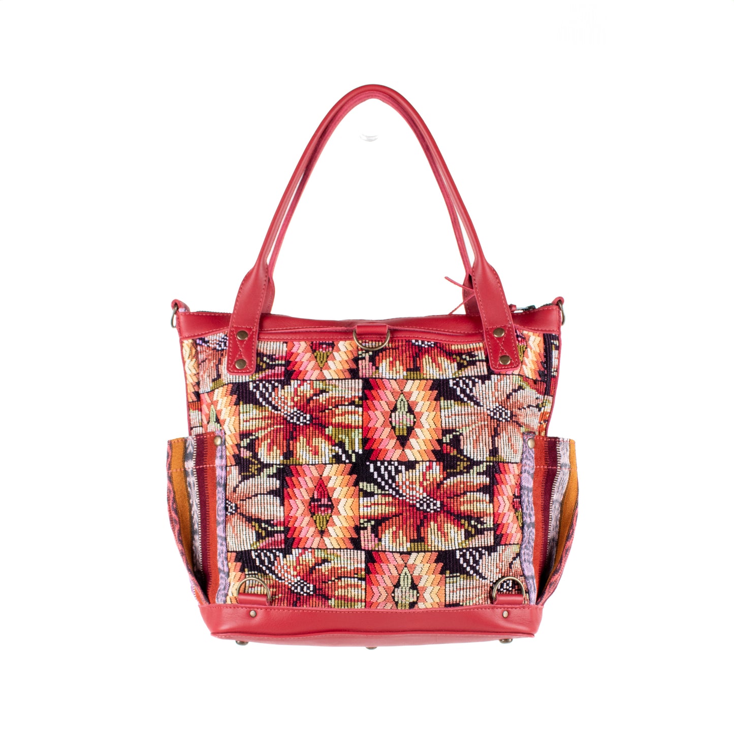 THE MEDIUM PERFECT BAG - OOAK HUIPIL - CHILI PEPPER - NO. 16642