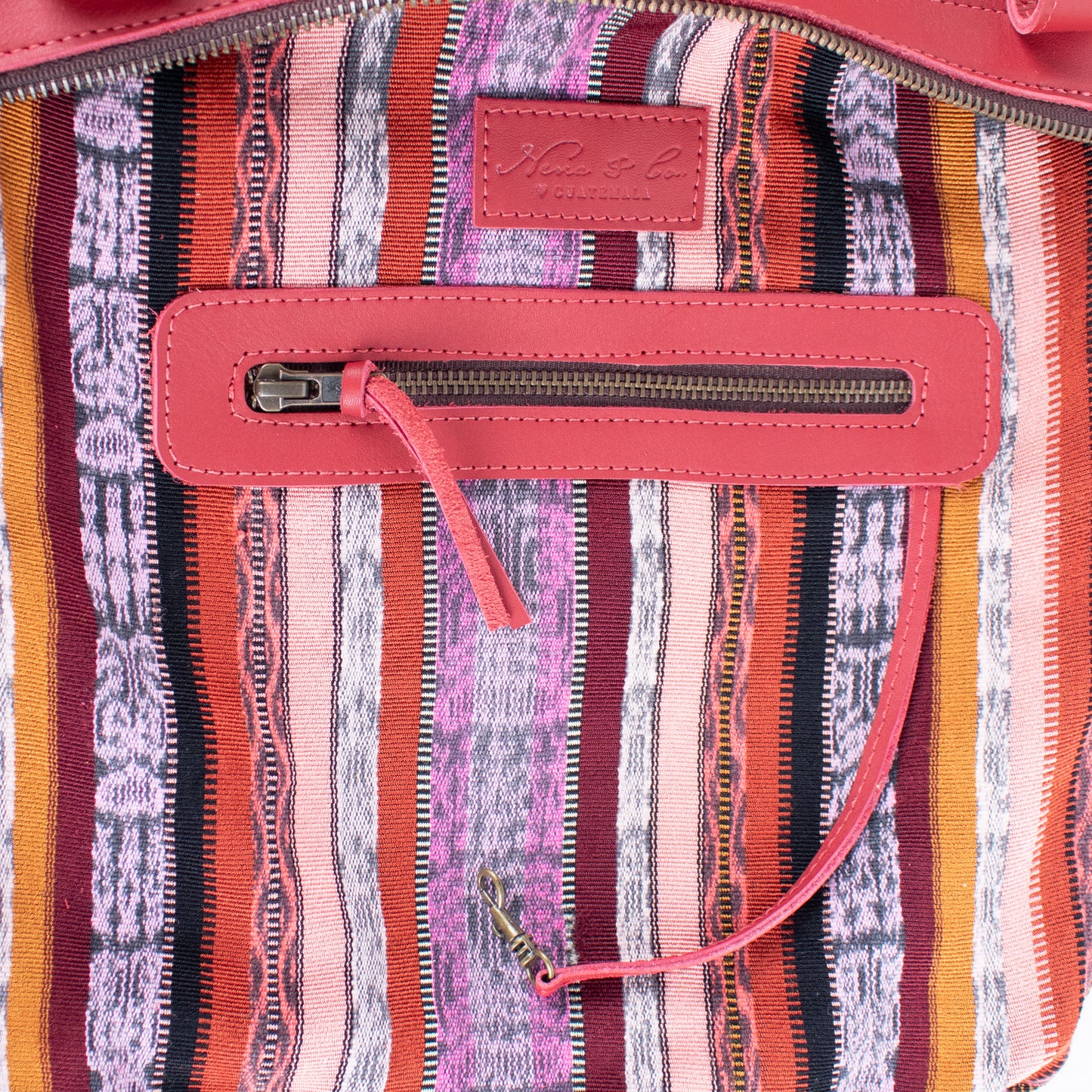 THE MEDIUM PERFECT BAG - OOAK HUIPIL - CHILI PEPPER - NO. 16642