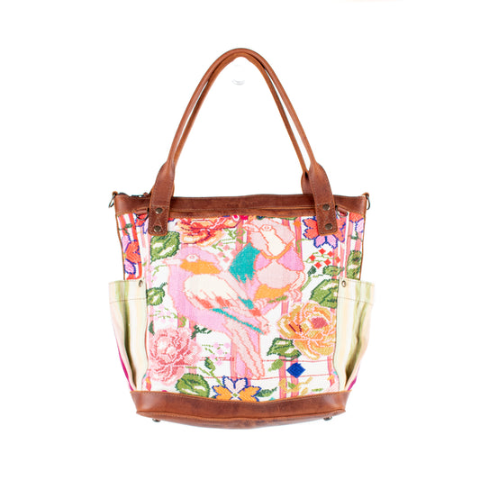 THE MEDIUM PERFECT BAG - OOAK HUIPIL - TERRACOTA - NO. 16646