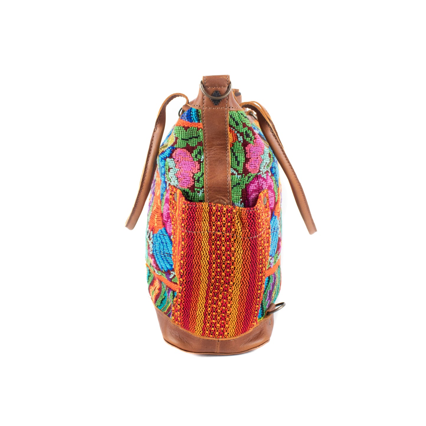 THE MEDIUM PERFECT BAG - OOAK HUIPIL - CAFE - NO. 16662