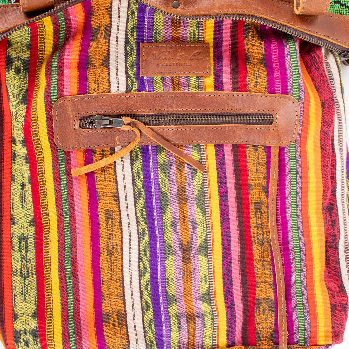 THE MEDIUM PERFECT BAG - OOAK HUIPIL - CAFE - NO. 16662