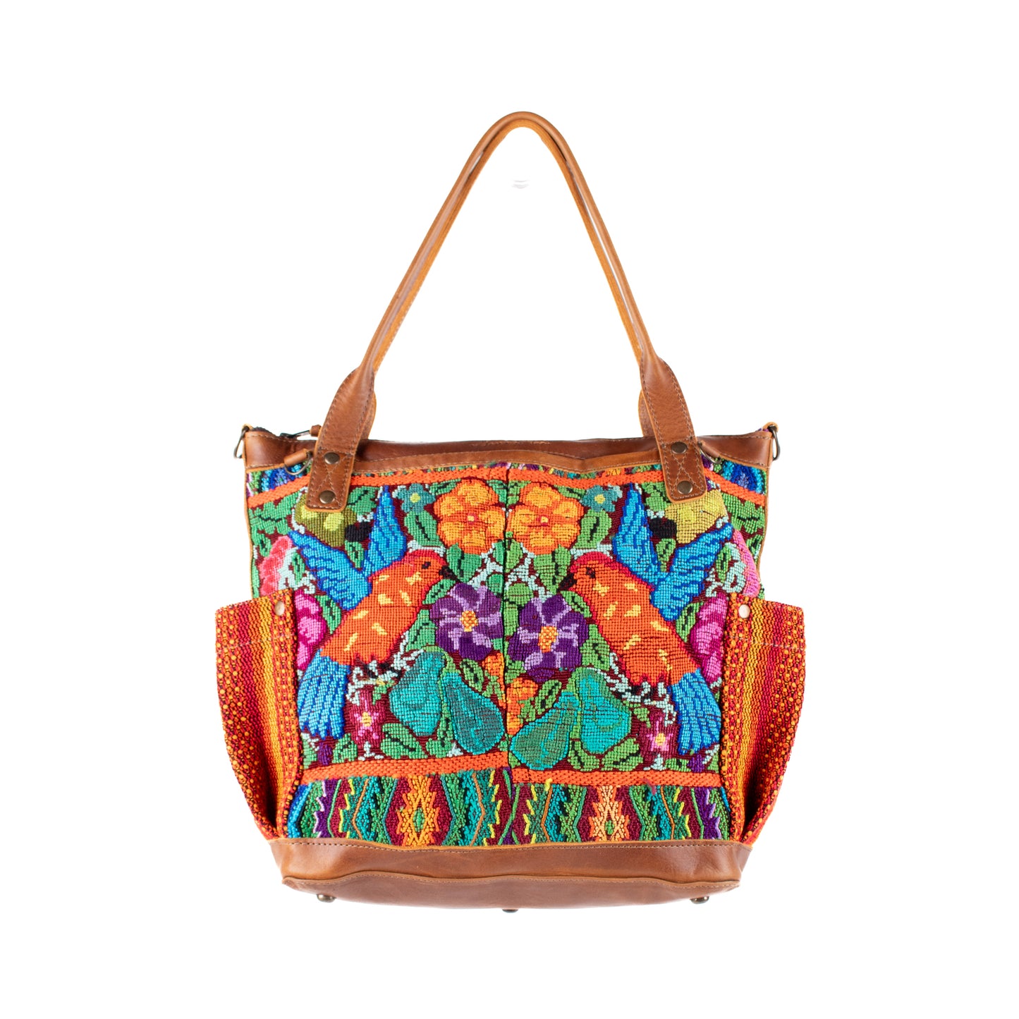 THE MEDIUM PERFECT BAG - OOAK HUIPIL - CAFE - NO. 16662