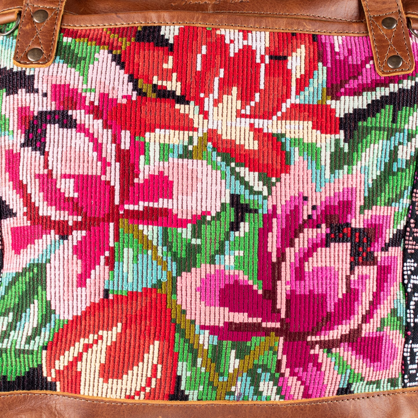 THE MEDIUM PERFECT BAG - OOAK HUIPIL - CAFE - NO. 16663