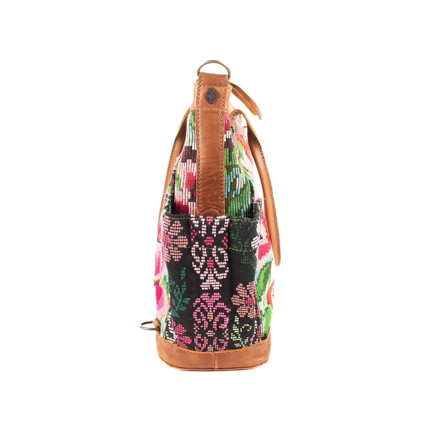 THE MEDIUM PERFECT BAG - OOAK HUIPIL - CAFE - NO. 16663