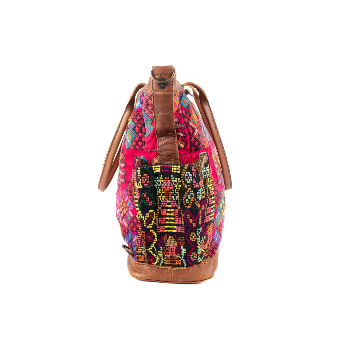 THE MEDIUM PERFECT BAG - OOAK HUIPIL - CAFE - NO. 16664