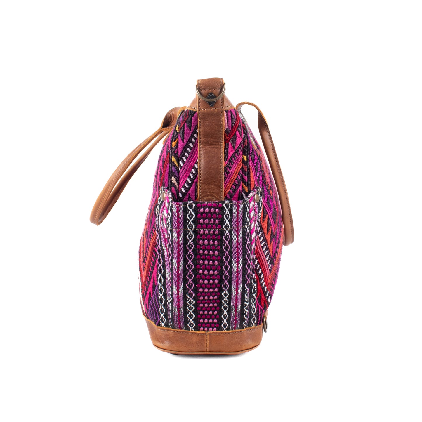 THE MEDIUM PERFECT BAG - OOAK HUIPIL - CAFE - NO. 16666