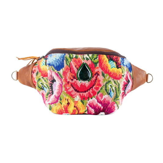 EL DON MANNY PACK WITH JADE - OOAK HUIPIL - CAFE - NO. 16721