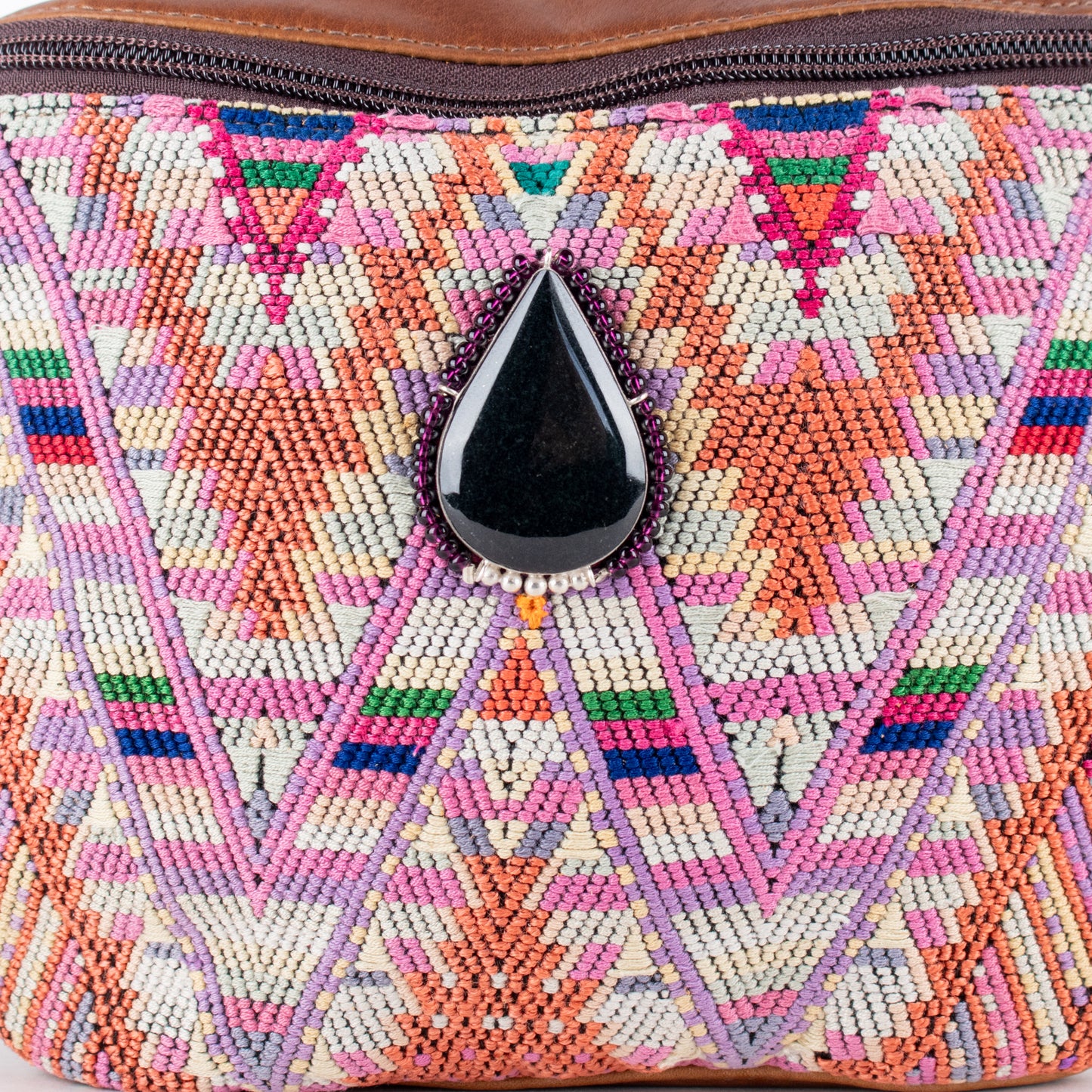 EL DON MANNY PACK WITH JADE - OOAK HUIPIL - CAFE - NO. 16722