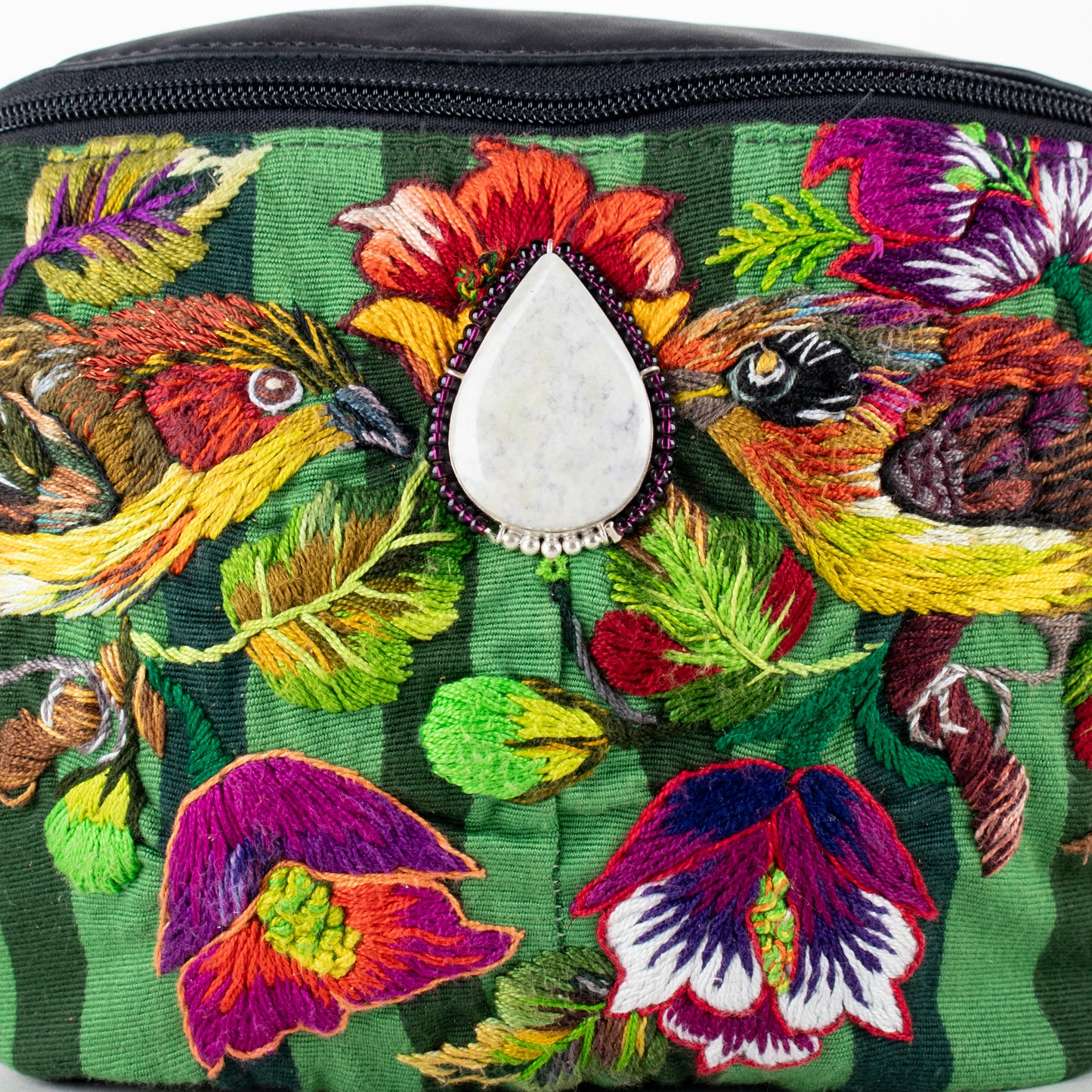 EL DON MANNY PACK WITH JADE - OOAK HUIPIL - BLACK - NO. 16723