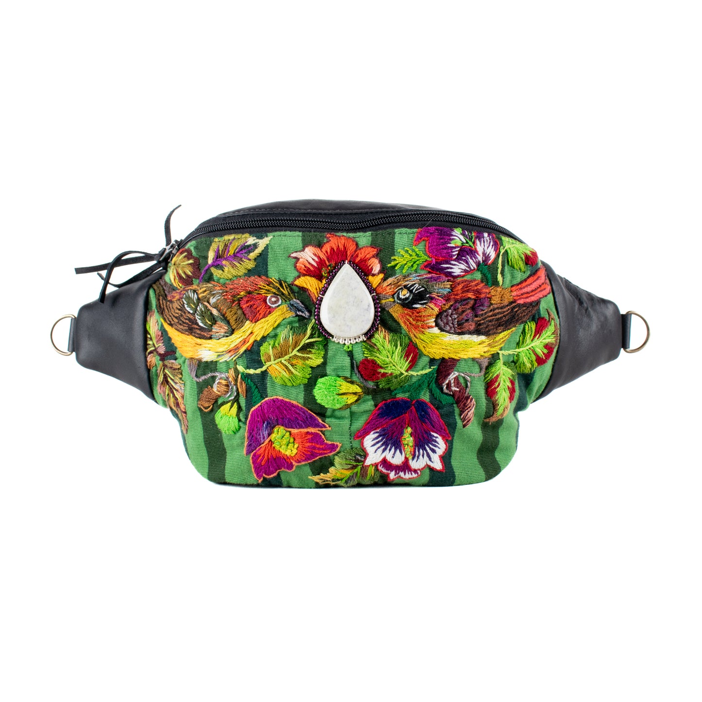 EL DON MANNY PACK WITH JADE - OOAK HUIPIL - BLACK - NO. 16723