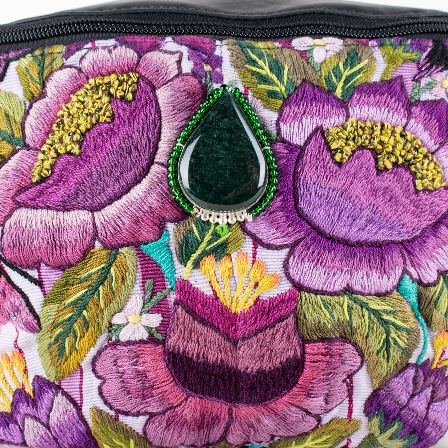EL DON MANNY PACK WITH JADE - OOAK HUIPIL - BLACK - NO. 16724