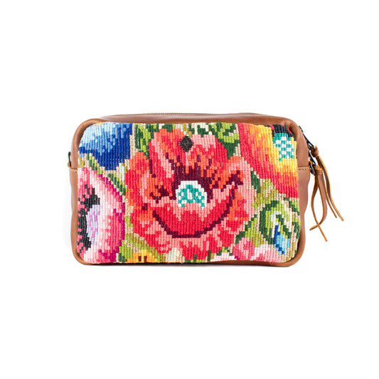 WANDER CROSSBODY BAG + STRAP SET - OOAK HUIPIL - CAFE - NO. 16727