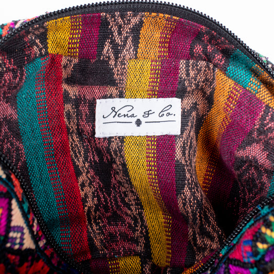 WANDER CROSSBODY BAG + STRAP SET - OOAK HUIPIL - BLACK - NO. 16750