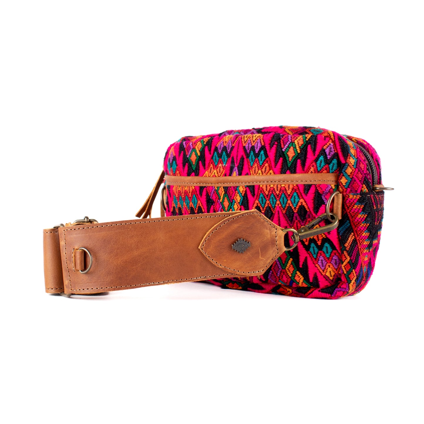 WANDER CROSSBODY BAG + STRAP SET - OOAK HUIPIL - CAFE - NO. 16745