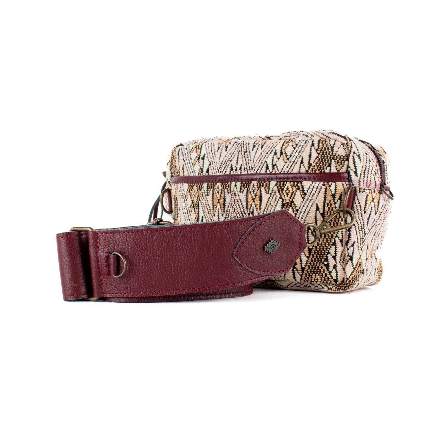 WANDER CROSSBODY BAG + STRAP SET - OOAK HUIPIL - AMARANTH - NO. 16747