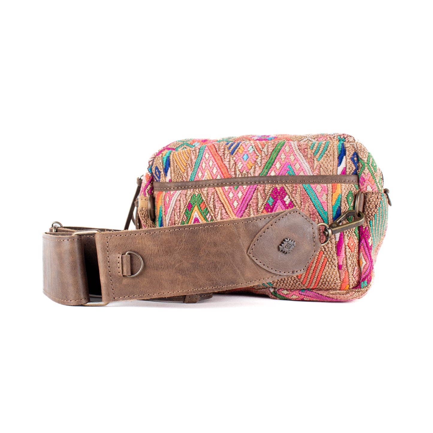 WANDER CROSSBODY BAG + STRAP SET - OOAK HUIPIL - FOSSIL - NO. 16749