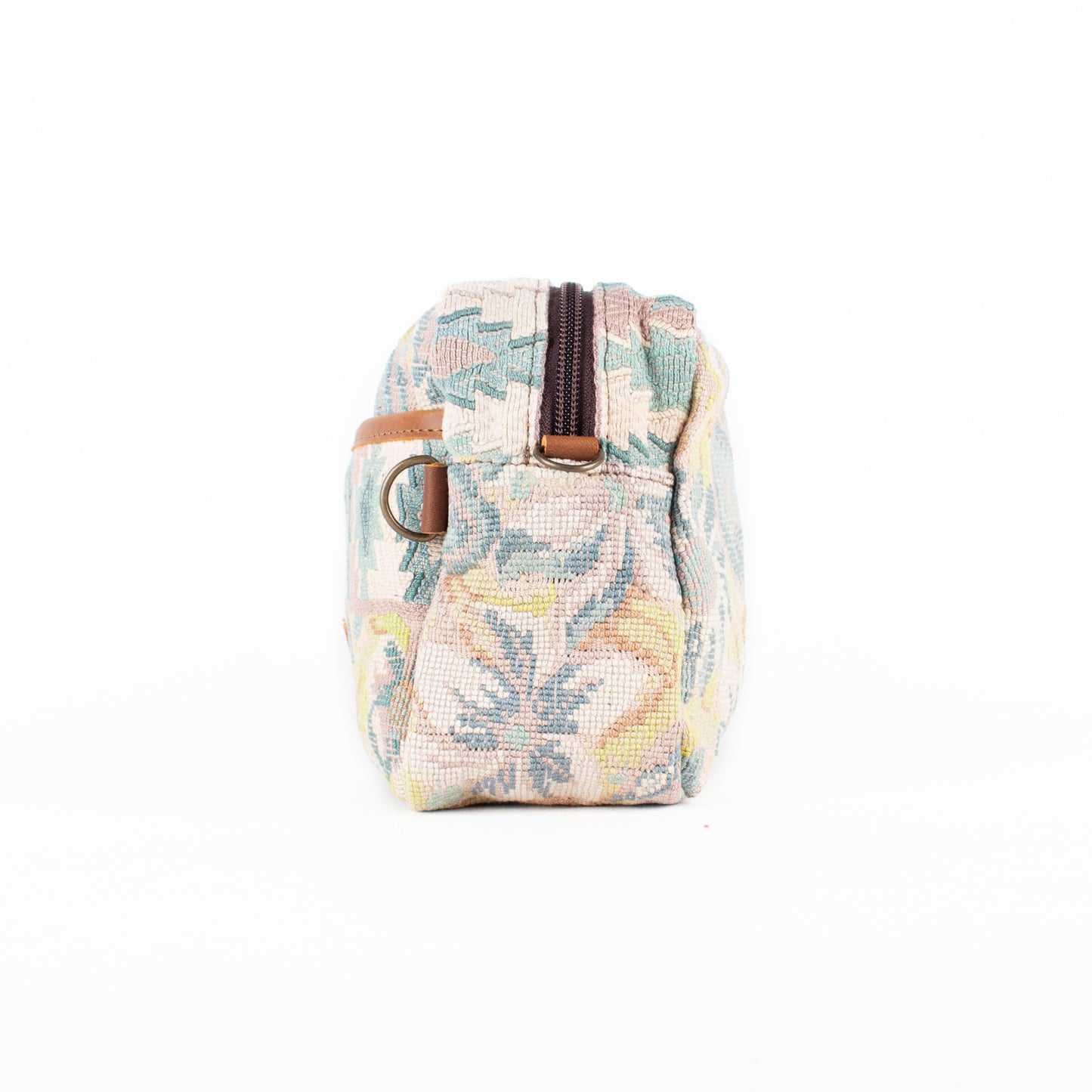 LARGE WANDER BAG + STRAP SET - OOAK HUIPIL - CAFE - NO. 16774