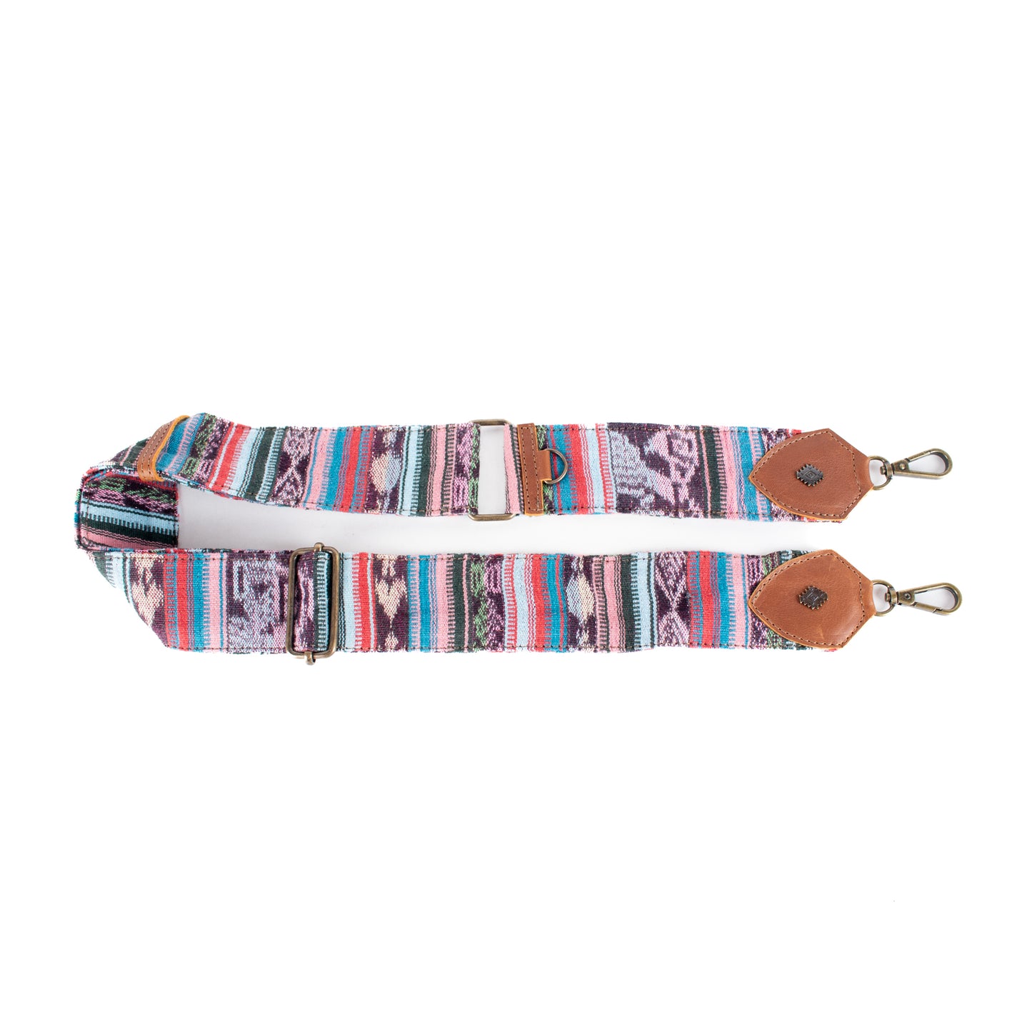 LARGE WANDER BAG + STRAP SET - OOAK HUIPIL - CAFE - NO. 16774