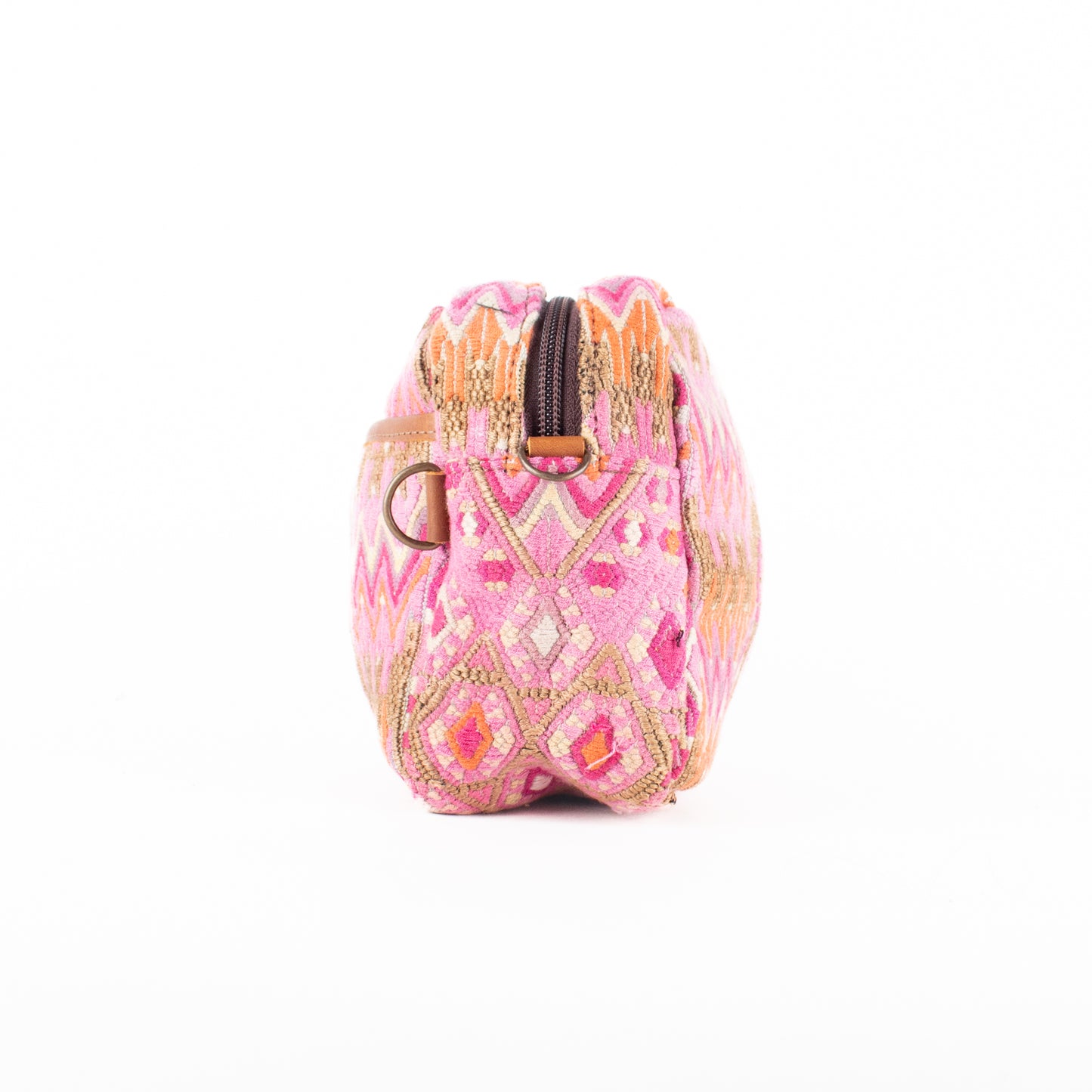 LARGE WANDER BAG + STRAP SET - OOAK HUIPIL - CAFE - NO. 16775