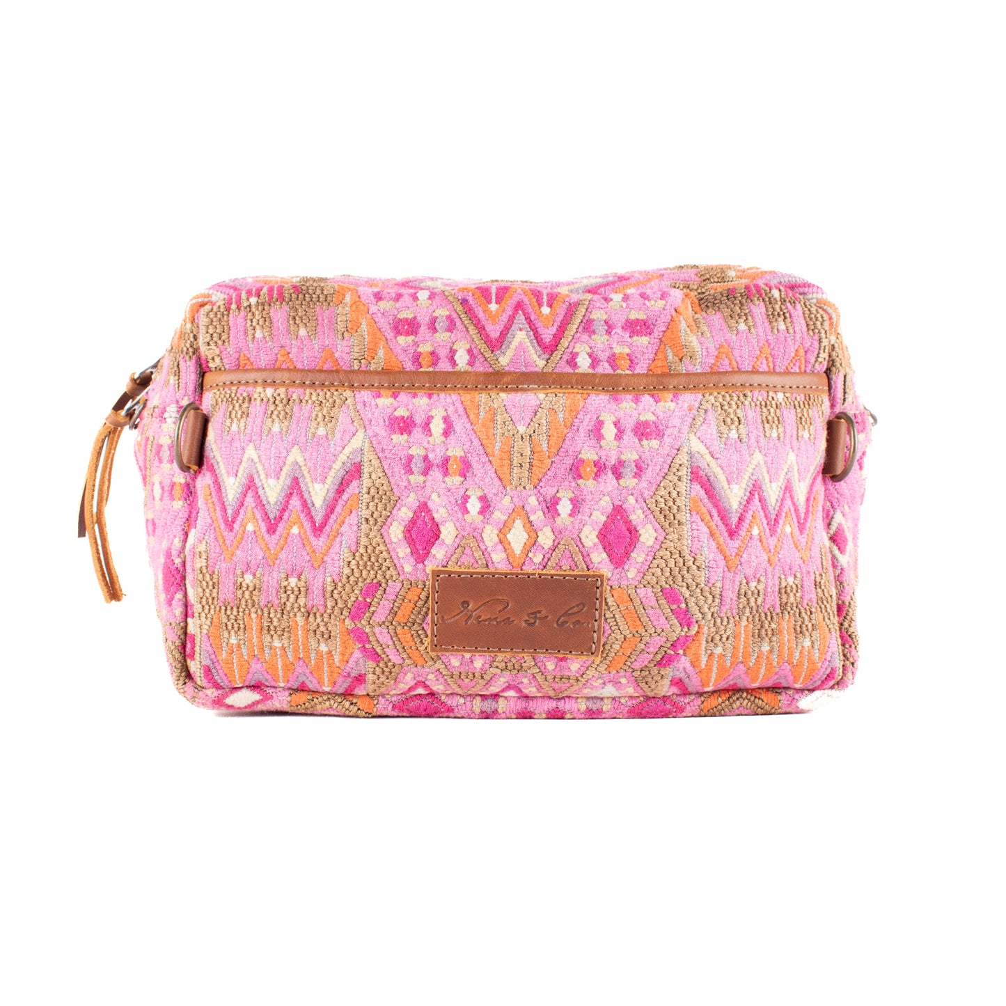 LARGE WANDER BAG + STRAP SET - OOAK HUIPIL - CAFE - NO. 16775