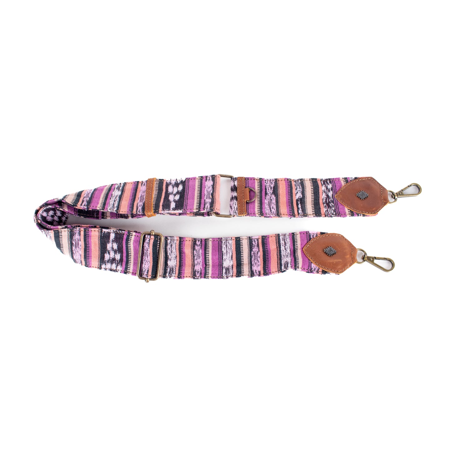 LARGE WANDER BAG + STRAP SET - OOAK HUIPIL - CAFE - NO. 16780