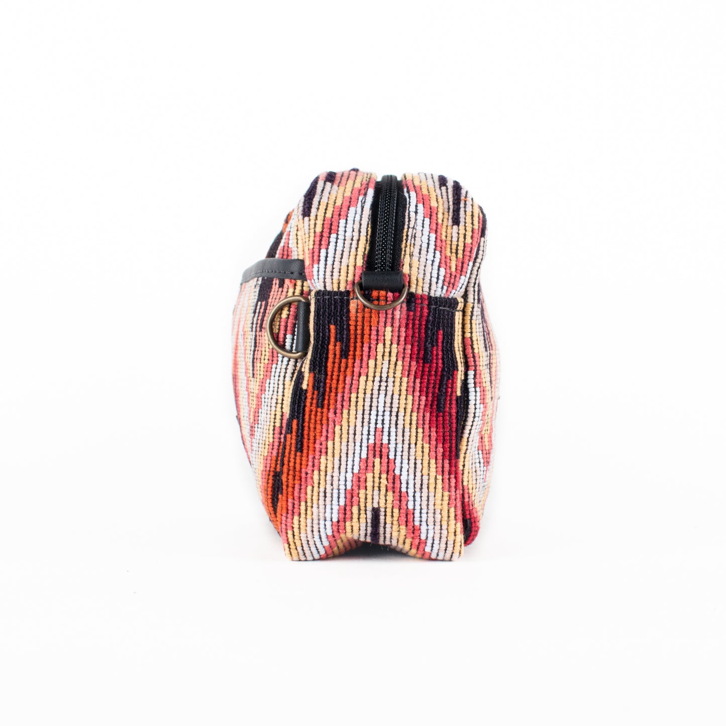 LARGE WANDER BAG + STRAP SET - OOAK HUIPIL - BLACK - NO. 16784